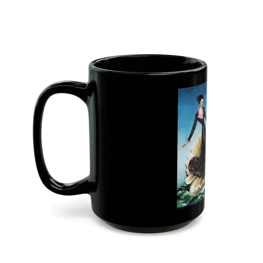 Black Pearl in a Pink Setting, Textron advertisement, 1953 - Black Coffee Mug - Go Mug Yourself