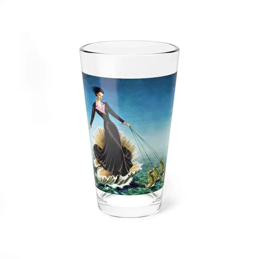 Black Pearl in a Pink Setting, Textron advertisement, 1953 (Magazine Illustration) Pint Glass 16oz 16oz - Go Mug Yourself