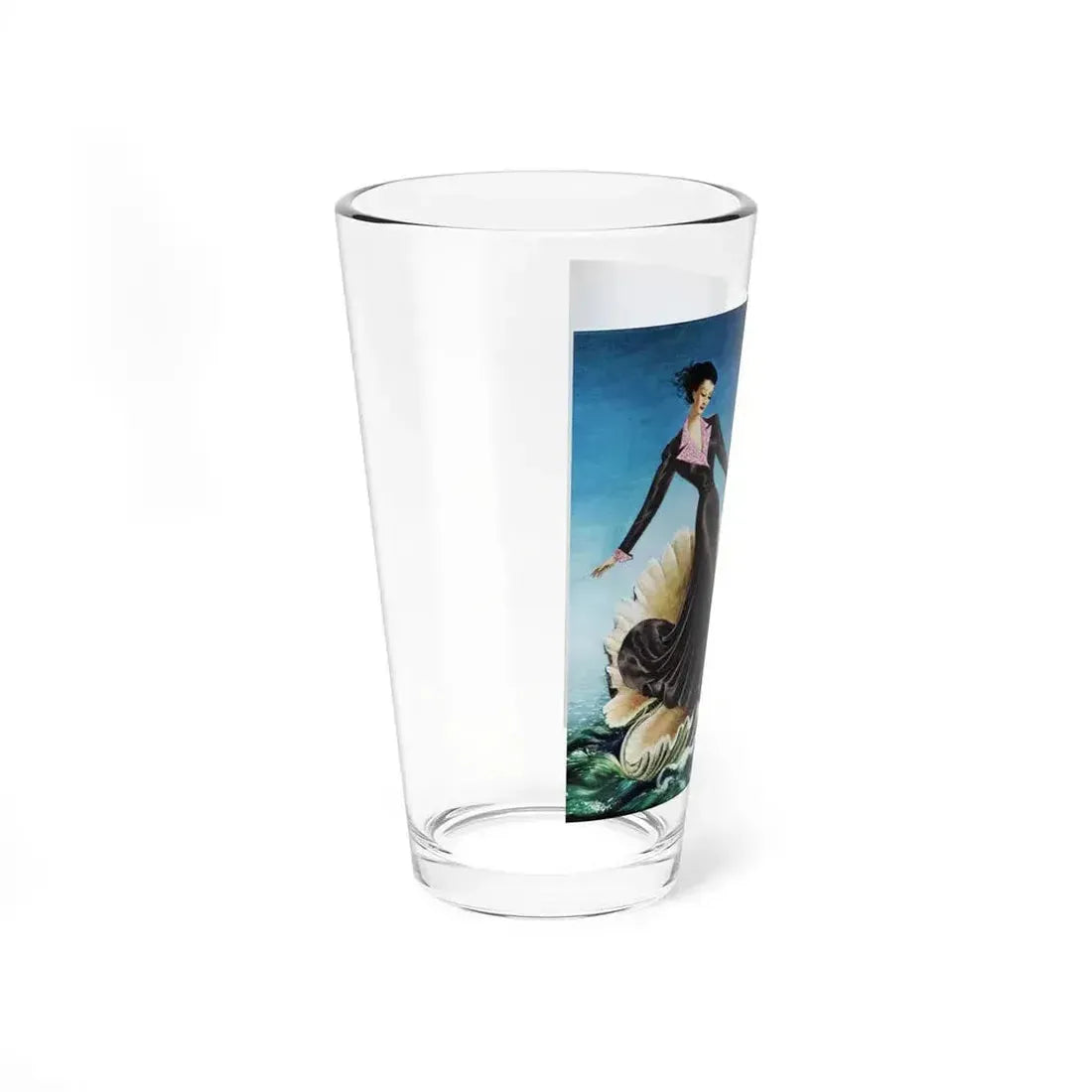 Black Pearl in a Pink Setting, Textron advertisement, 1953 (Magazine Illustration) Pint Glass 16oz - Go Mug Yourself