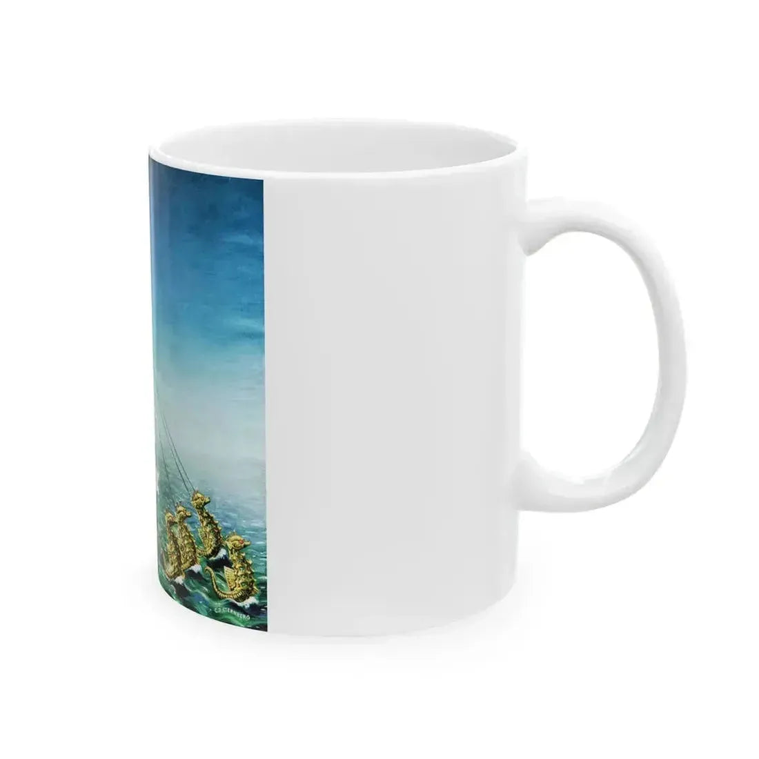 Black Pearl in a Pink Setting, Textron advertisement, 1953 - White Coffee Mug - Go Mug Yourself