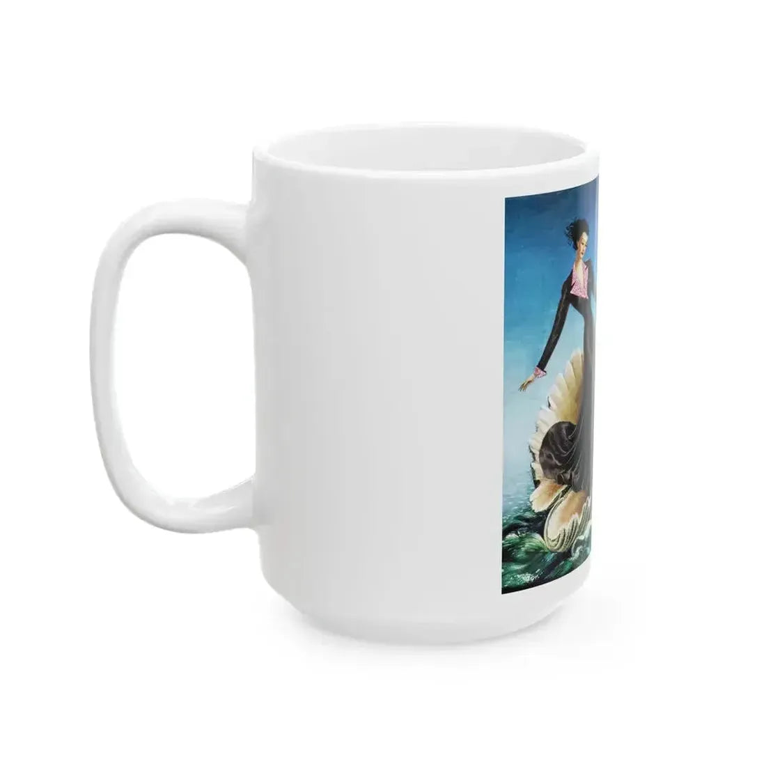 Black Pearl in a Pink Setting, Textron advertisement, 1953 - White Coffee Mug - Go Mug Yourself