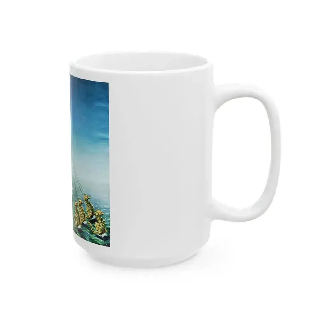 Black Pearl in a Pink Setting, Textron advertisement, 1953 - White Coffee Mug - Go Mug Yourself