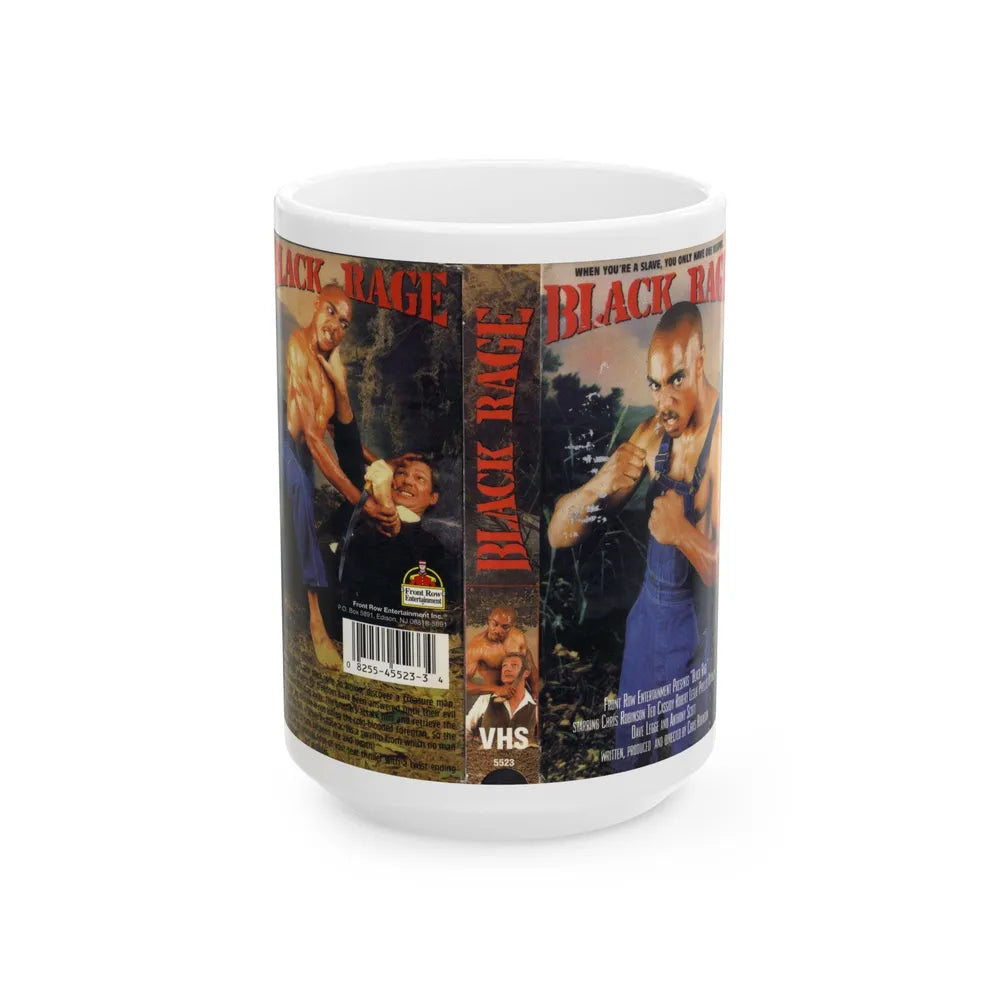 BLACK RAGE (VHS COVER) - White Coffee Mug-15oz-Go Mug Yourself