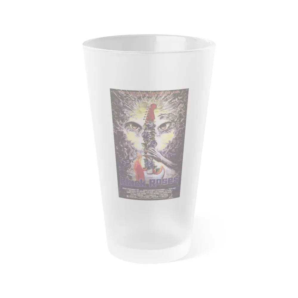 BLACK ROSES 1988 Movie Poster - Frosted Pint Glass 16oz-Go Mug Yourself