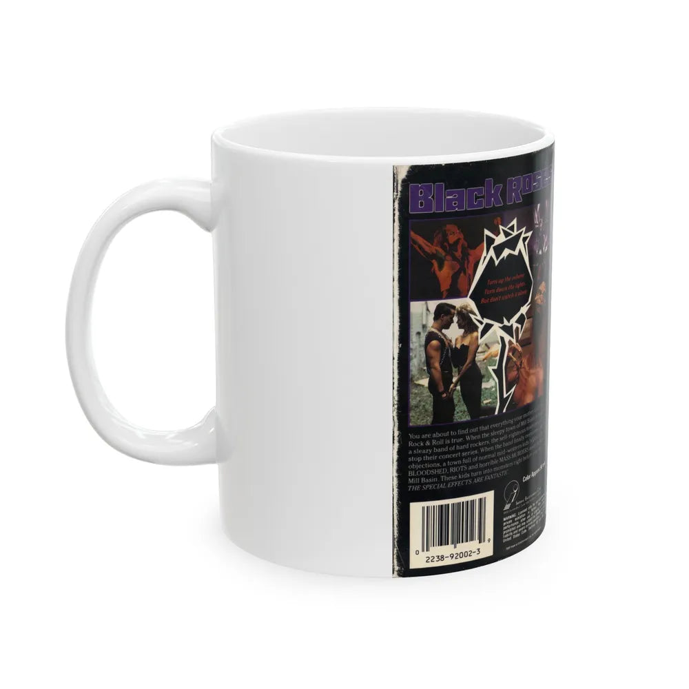 BLACK ROSES (VHS COVER) - White Coffee Mug-Go Mug Yourself