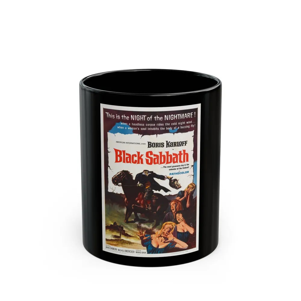 BLACK SABBATH 1963 Movie Poster - Black Coffee Mug-11oz-Go Mug Yourself