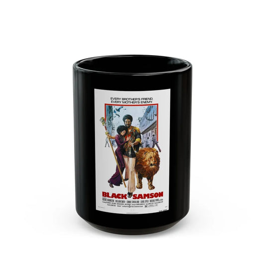 BLACK SAMSON 1974 Movie Poster - Black Coffee Mug-15oz-Go Mug Yourself