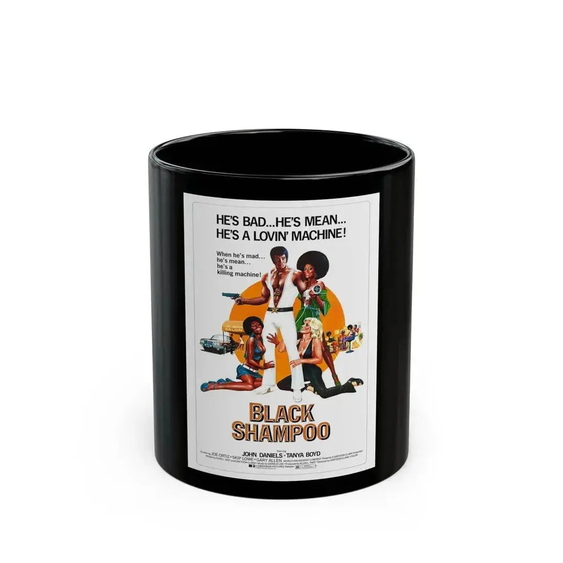 BLACK SHAMPOO 1976 Movie Poster - Black Coffee Mug 11oz - Go Mug Yourself