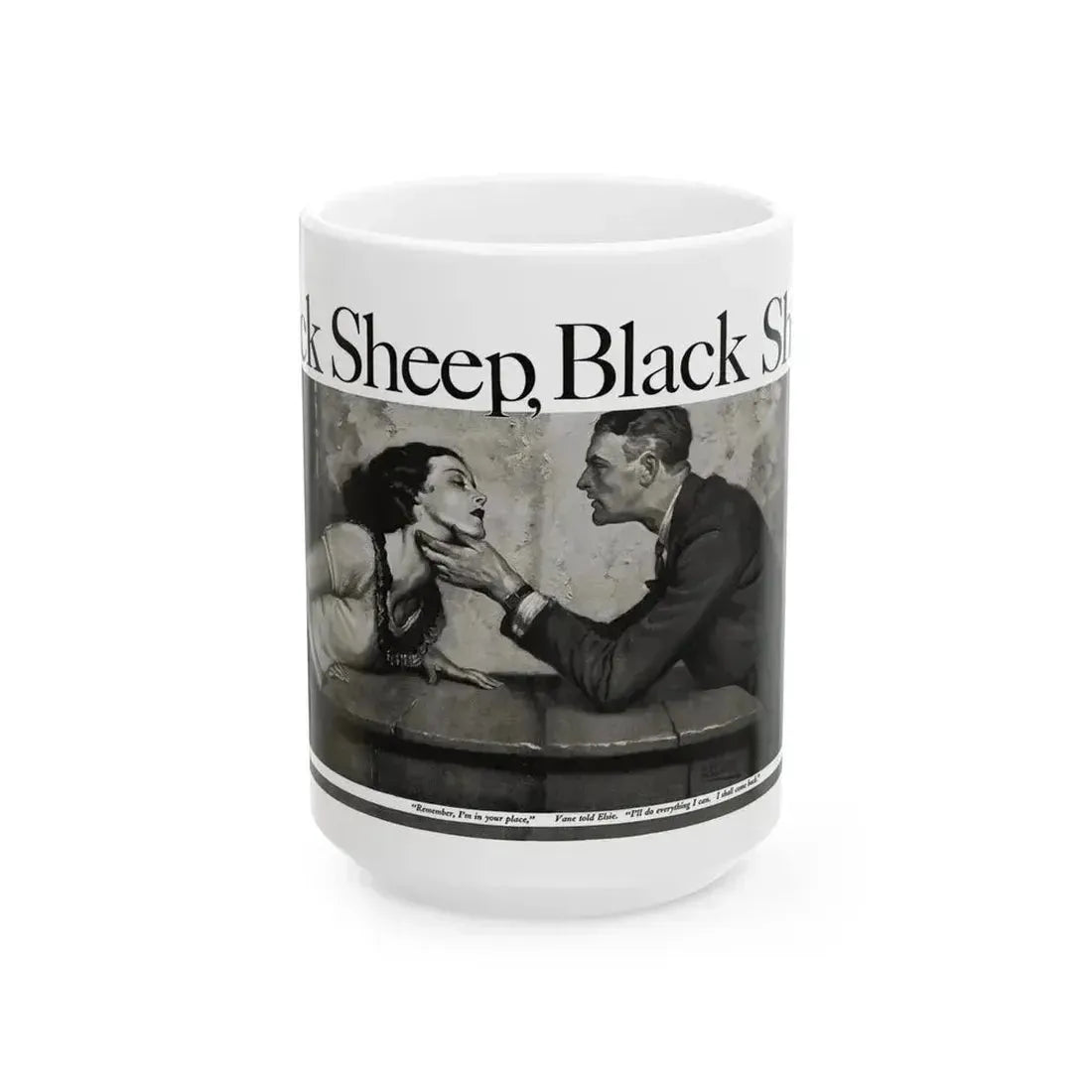 Black Sheep, Black Sheep (Pt. 3), Cosmopolitan, January 1933 - White Coffee Mug 15oz - Go Mug Yourself