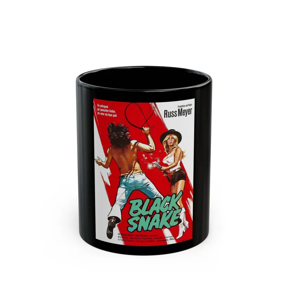 BLACK SNAKE (GERMAN) 1973 Movie Poster - Black Coffee Mug-11oz-Go Mug Yourself