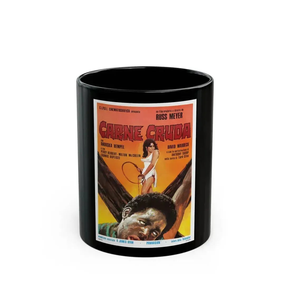 BLACK SNAKE (ITALIAN) 1973 Movie Poster - Black Coffee Mug 11oz - Go Mug Yourself