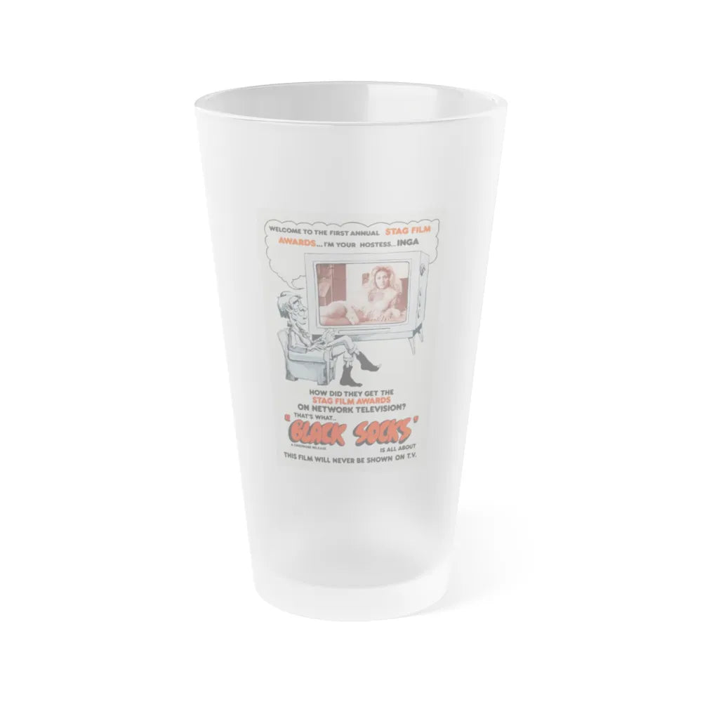 BLACK SOCKS (VIDEO VIXEN) 1975 Movie Poster - Frosted Pint Glass 16oz-16oz-Frosted-Go Mug Yourself