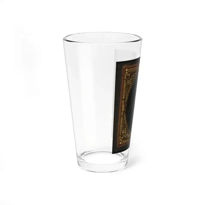 Black Soldier Seated With Pistol In Hand, Watch Chain In Pocket (U.S. Civil War) Pint Glass 16oz - Go Mug Yourself
