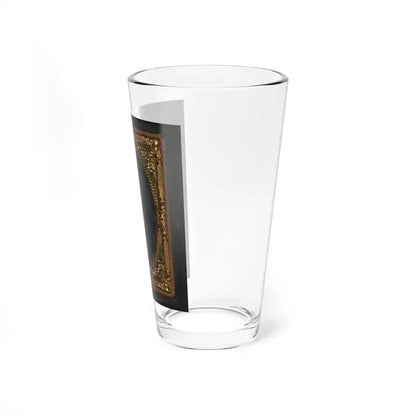 Black Soldier Seated With Pistol In Hand, Watch Chain In Pocket (U.S. Civil War) Pint Glass 16oz - Go Mug Yourself