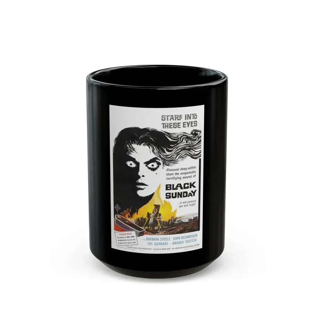 BLACK SUNDAY 1977 Movie Poster - Black Coffee Mug 15oz - Go Mug Yourself