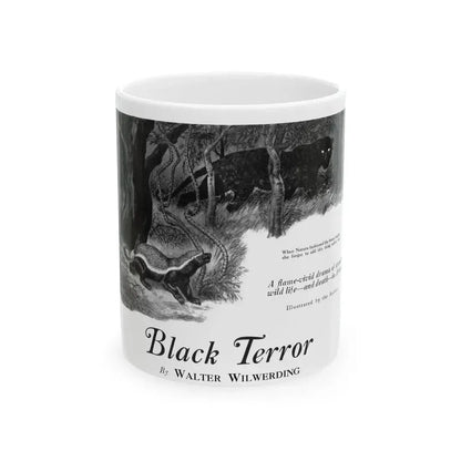 Black Terror (1), Bluebook, July 1931 - White Coffee Mug 11oz - Go Mug Yourself