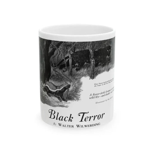 Black Terror (1), Bluebook, July 1931 - White Coffee Mug 11oz - Go Mug Yourself