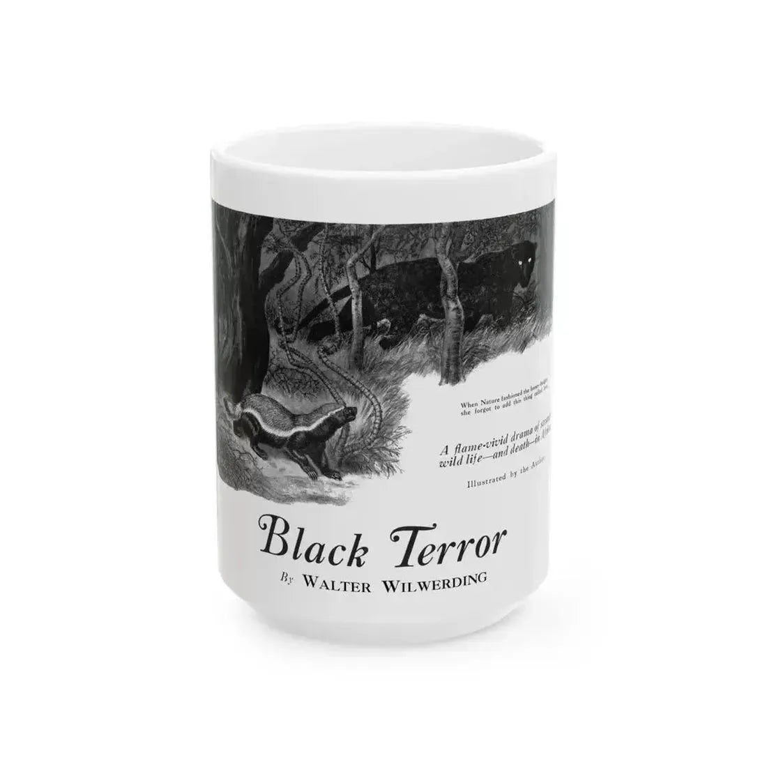 Black Terror (1), Bluebook, July 1931 - White Coffee Mug 15oz - Go Mug Yourself