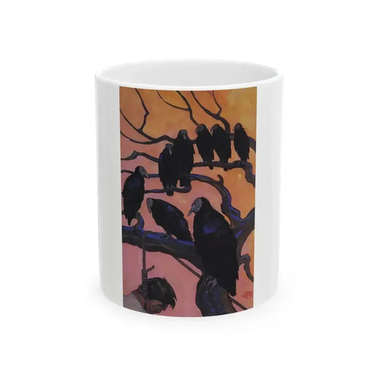 Black Thunder Trail, Wild West Weekly, April 1939 - White Coffee Mug 11oz - Go Mug Yourself