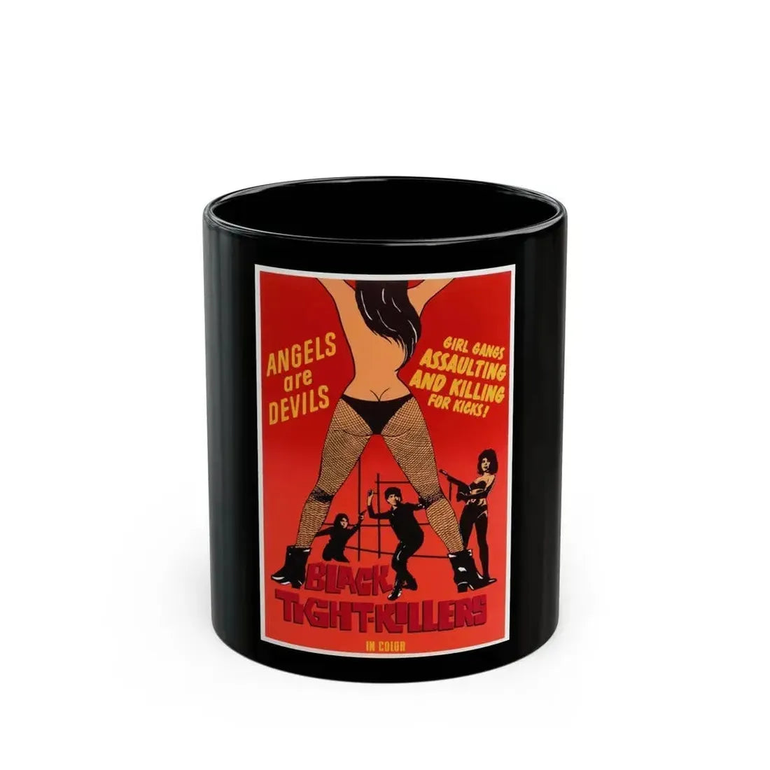 BLACK TIGHT-KILLERS 1966 Movie Poster - Black Coffee Mug 11oz - Go Mug Yourself