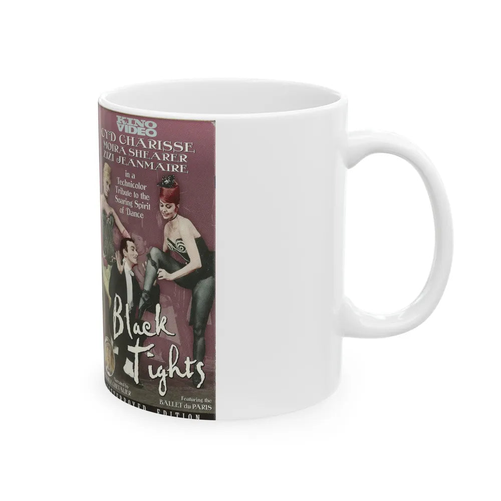 BLACK TIGHTS (VHS COVER) - White Coffee Mug-Go Mug Yourself