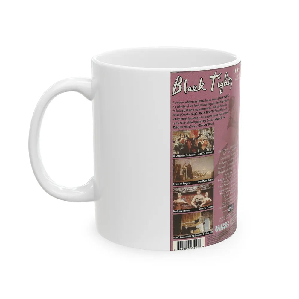 BLACK TIGHTS (VHS COVER) - White Coffee Mug-Go Mug Yourself