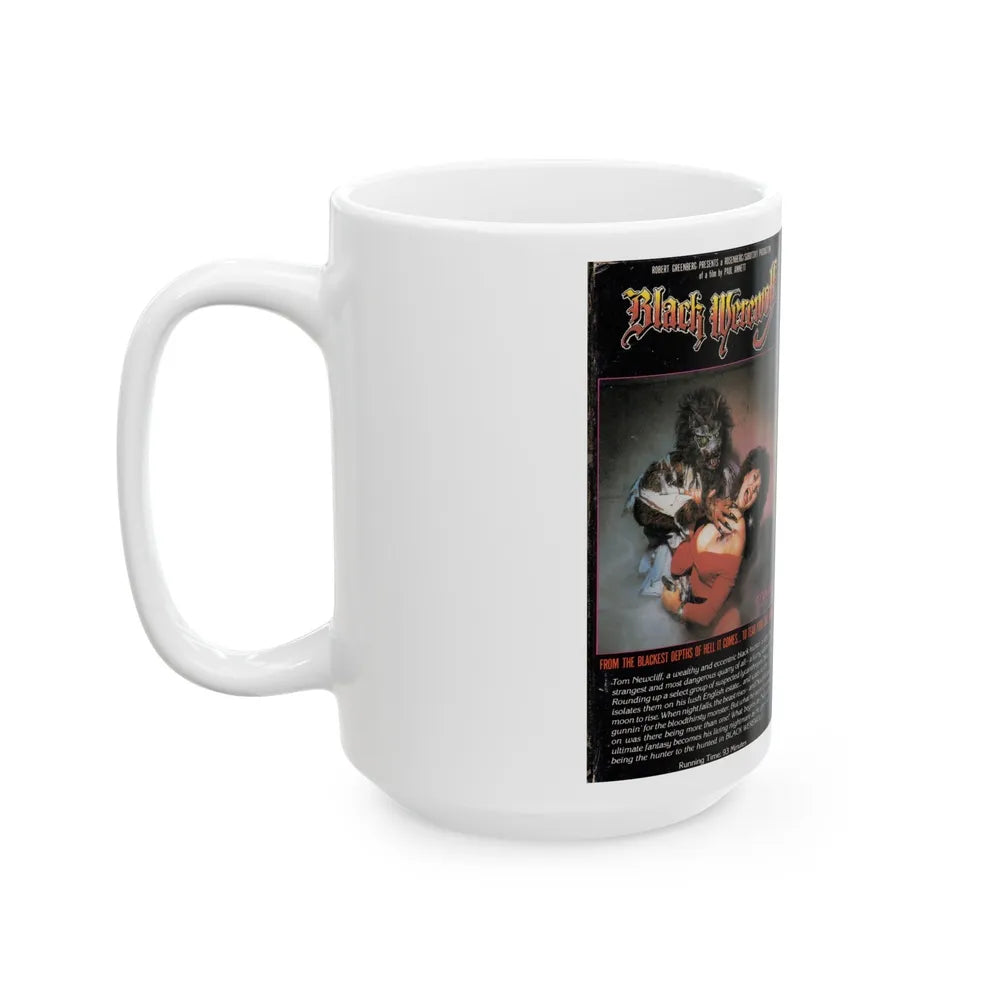 BLACK WEREWOLF (VHS COVER) - White Coffee Mug-Go Mug Yourself