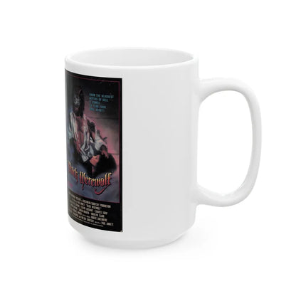 BLACK WEREWOLF (VHS COVER) - White Coffee Mug-Go Mug Yourself