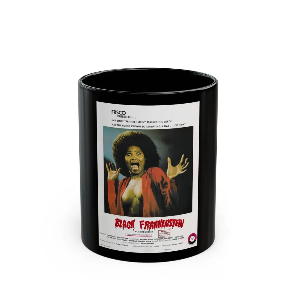 BLACKENSTEIN (BLACK FRANKENSTEIN) 1973 Movie Poster - Black Coffee Mug-11oz-Go Mug Yourself