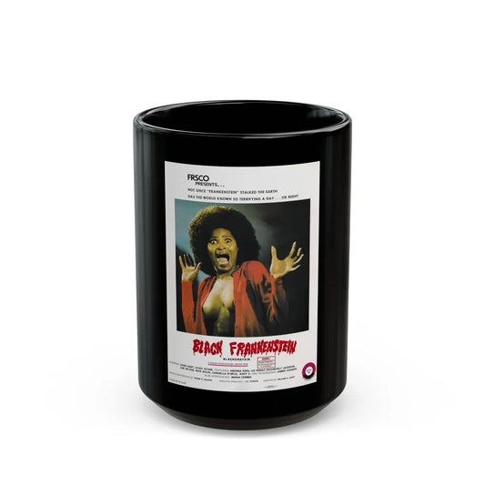 BLACKENSTEIN (BLACK FRANKENSTEIN) 1973 Movie Poster - Black Coffee Mug-15oz-Go Mug Yourself