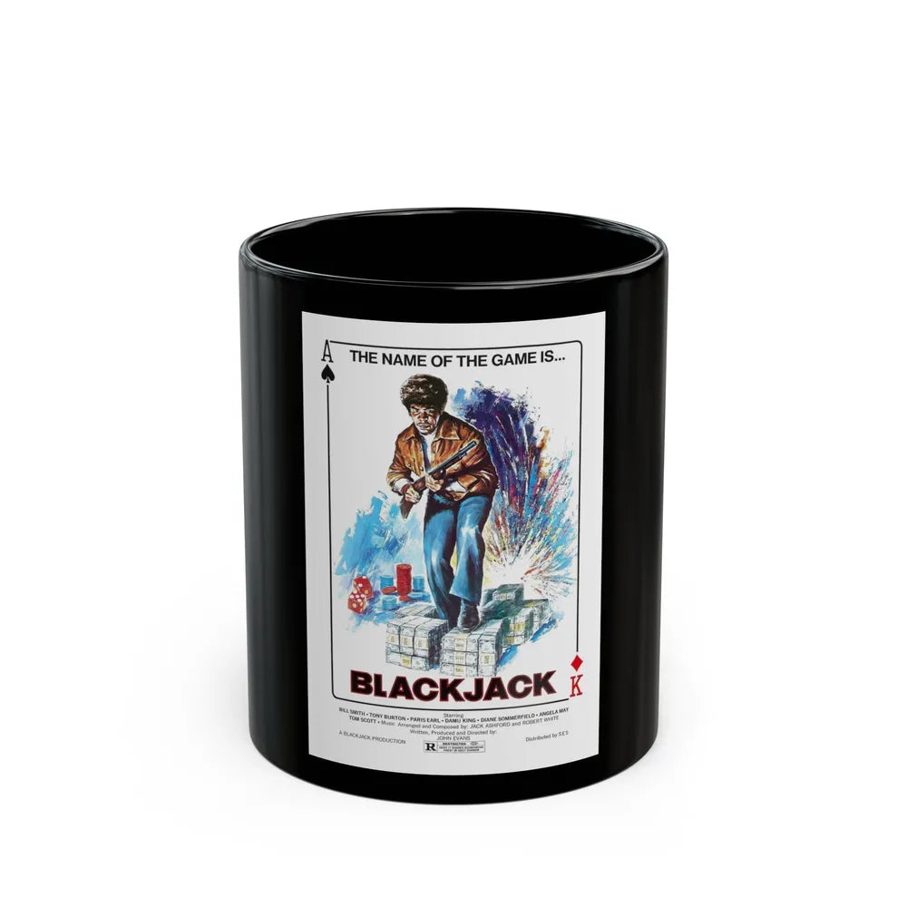 BLACKJACK 1978 Movie Poster - Black Coffee Mug-11oz-Go Mug Yourself