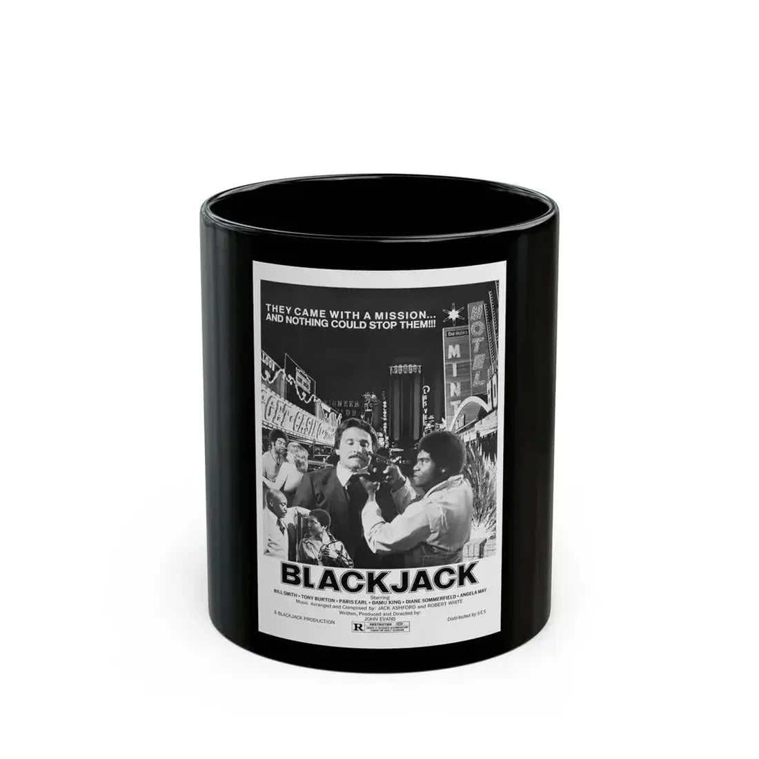 BLACKJACK (2) 1978 Movie Poster - Black Coffee Mug 11oz - Go Mug Yourself