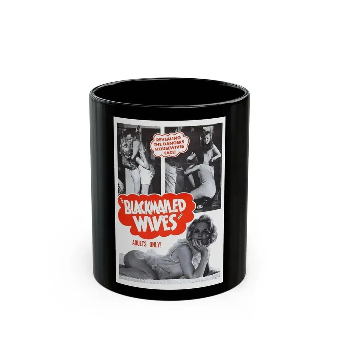 BLACKMAILED WIVES 1968 Movie Poster - Black Coffee Mug 11oz - Go Mug Yourself