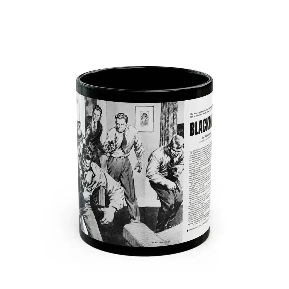 Blackmall (1), Real magazine, January 1953 - Black Coffee Mug 11oz - Go Mug Yourself