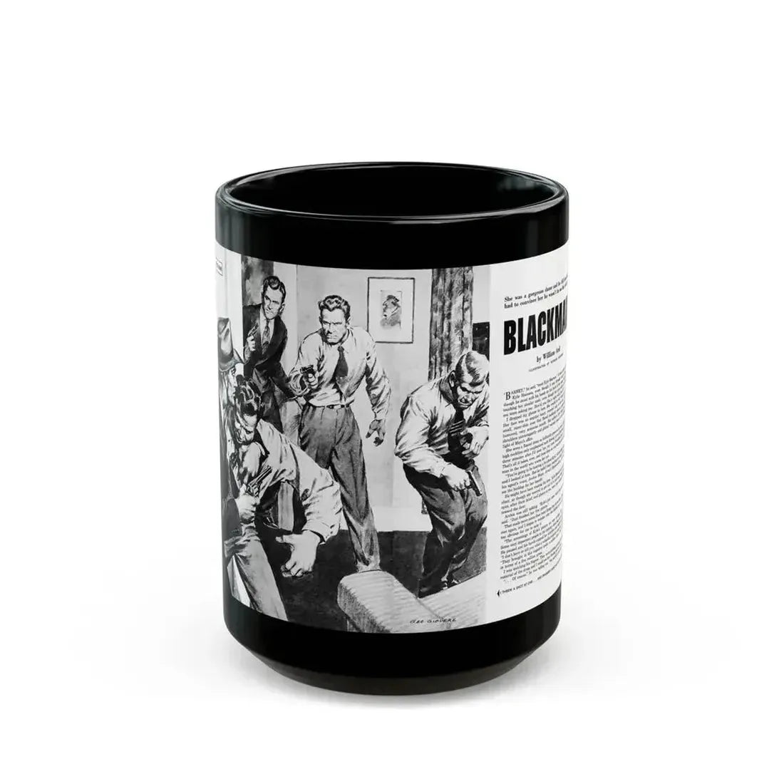 Blackmall (1), Real magazine, January 1953 - Black Coffee Mug 15oz - Go Mug Yourself