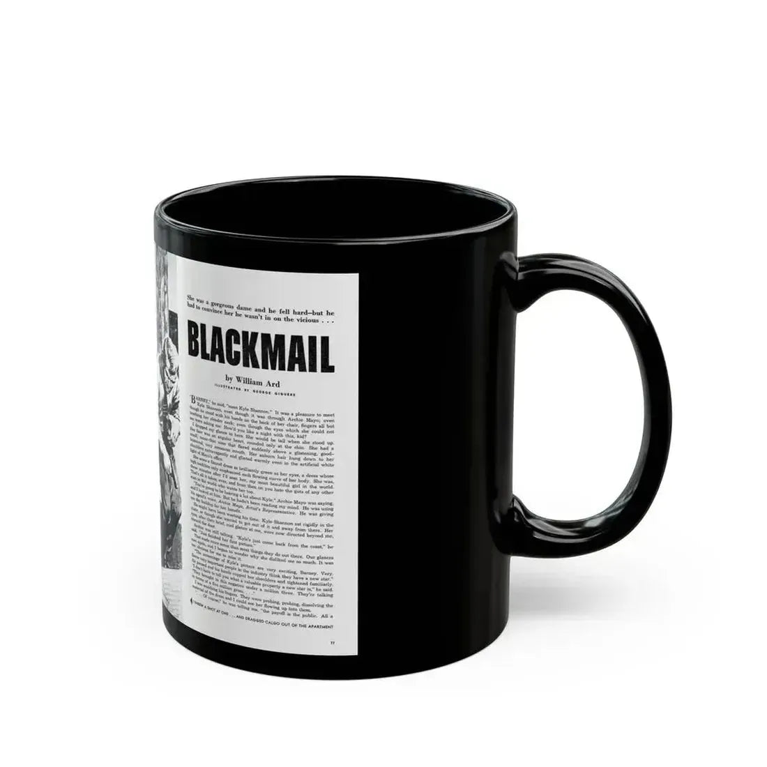Blackmall (1), Real magazine, January 1953 - Black Coffee Mug - Go Mug Yourself