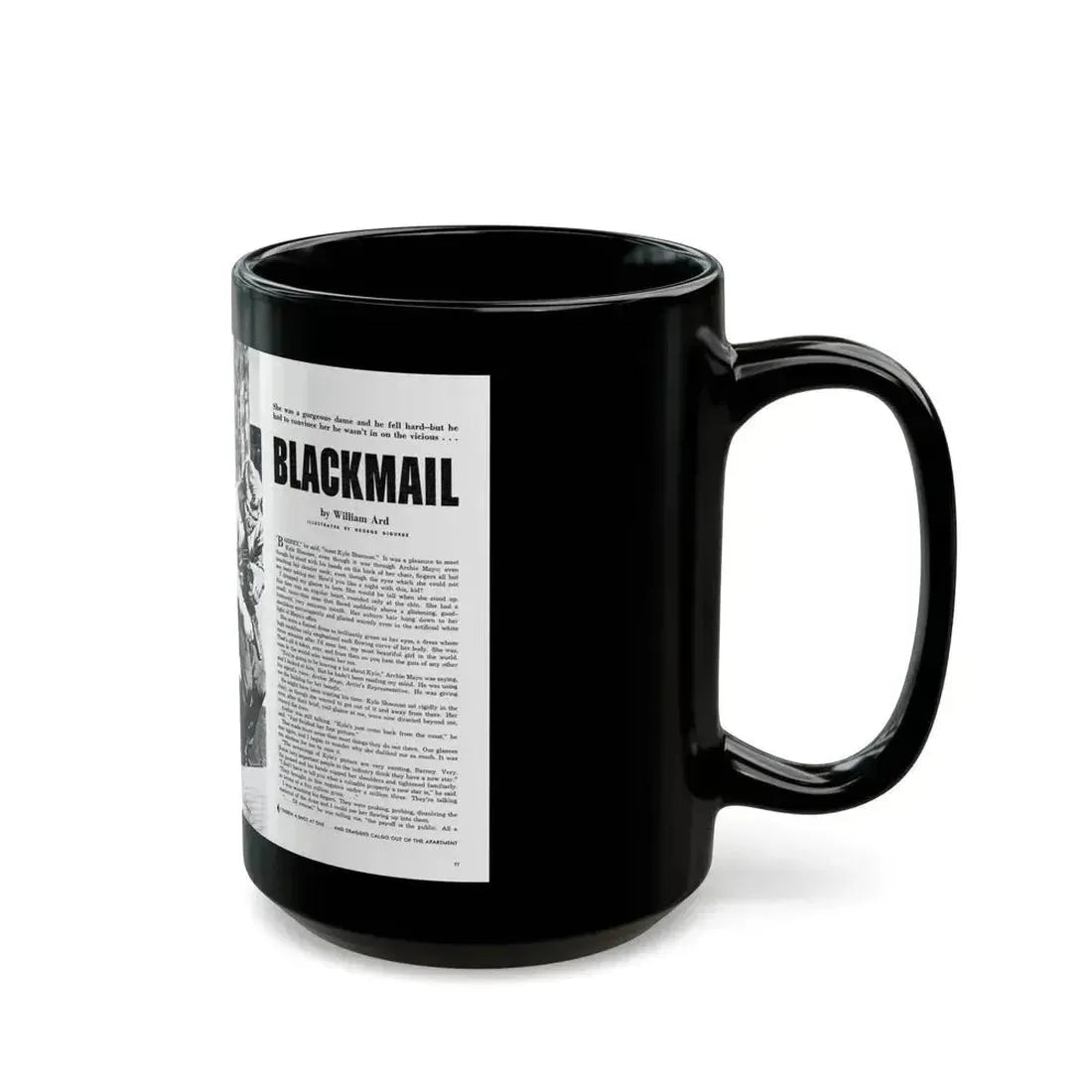Blackmall (1), Real magazine, January 1953 - Black Coffee Mug - Go Mug Yourself
