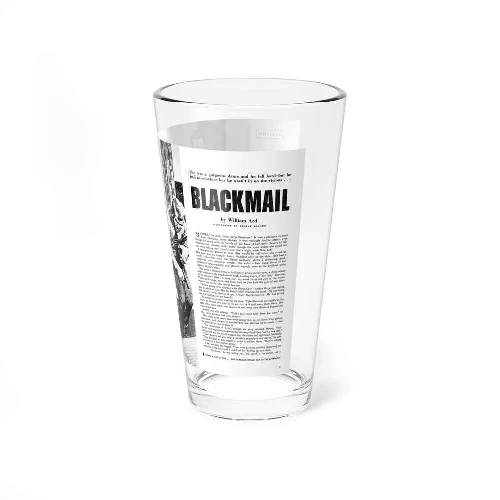 Blackmall (1), Real magazine, January 1953 (Magazine Illustration) Pint Glass 16oz-Go Mug Yourself