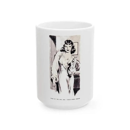 Blackmall (2), Real magazine, January 1953 - White Coffee Mug 15oz - Go Mug Yourself