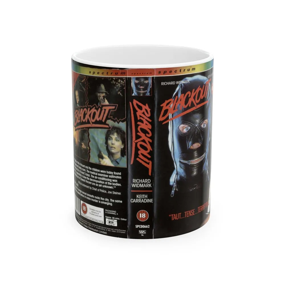 BLACKOUT (VHS COVER) - White Coffee Mug-11oz-Go Mug Yourself