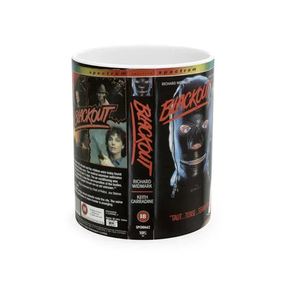 BLACKOUT (VHS COVER) - White Coffee Mug 11oz - Go Mug Yourself