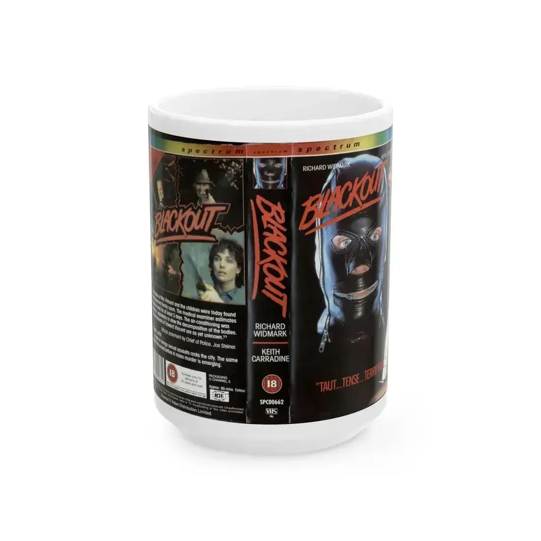 BLACKOUT (VHS COVER) - White Coffee Mug 15oz - Go Mug Yourself