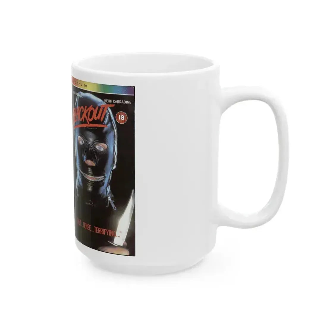 BLACKOUT (VHS COVER) - White Coffee Mug - Go Mug Yourself