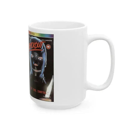 BLACKOUT (VHS COVER) - White Coffee Mug - Go Mug Yourself
