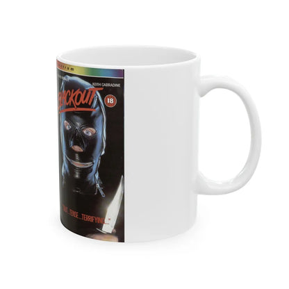 BLACKOUT (VHS COVER) - White Coffee Mug-Go Mug Yourself