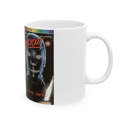 BLACKOUT (VHS COVER) - White Coffee Mug - Go Mug Yourself