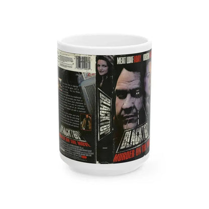 BLACKTOP MURDER ON THE MOVE (VHS COVER) - White Coffee Mug 15oz - Go Mug Yourself