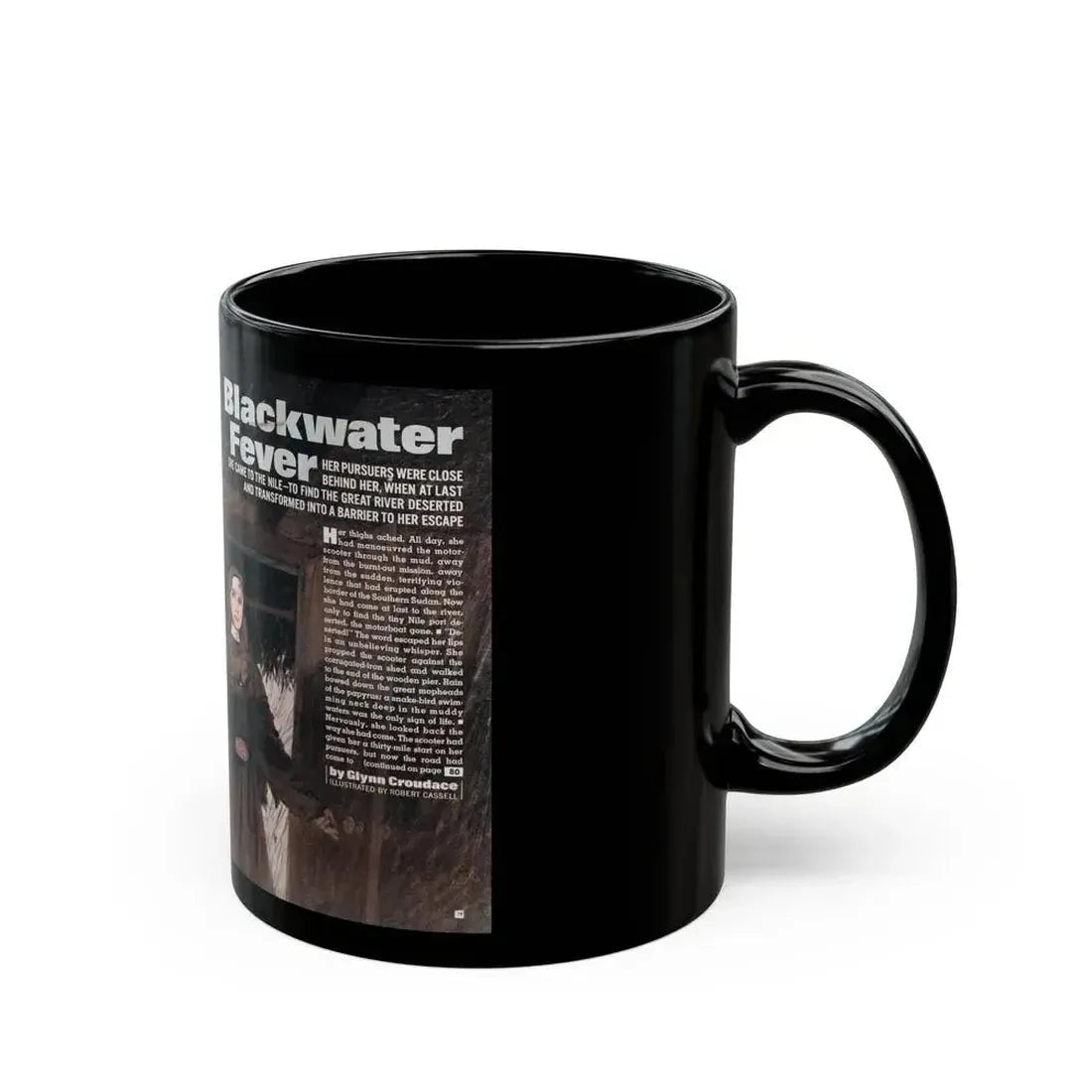 Blackwater Fever, Argosy, February 1966 - Black Coffee Mug - Go Mug Yourself