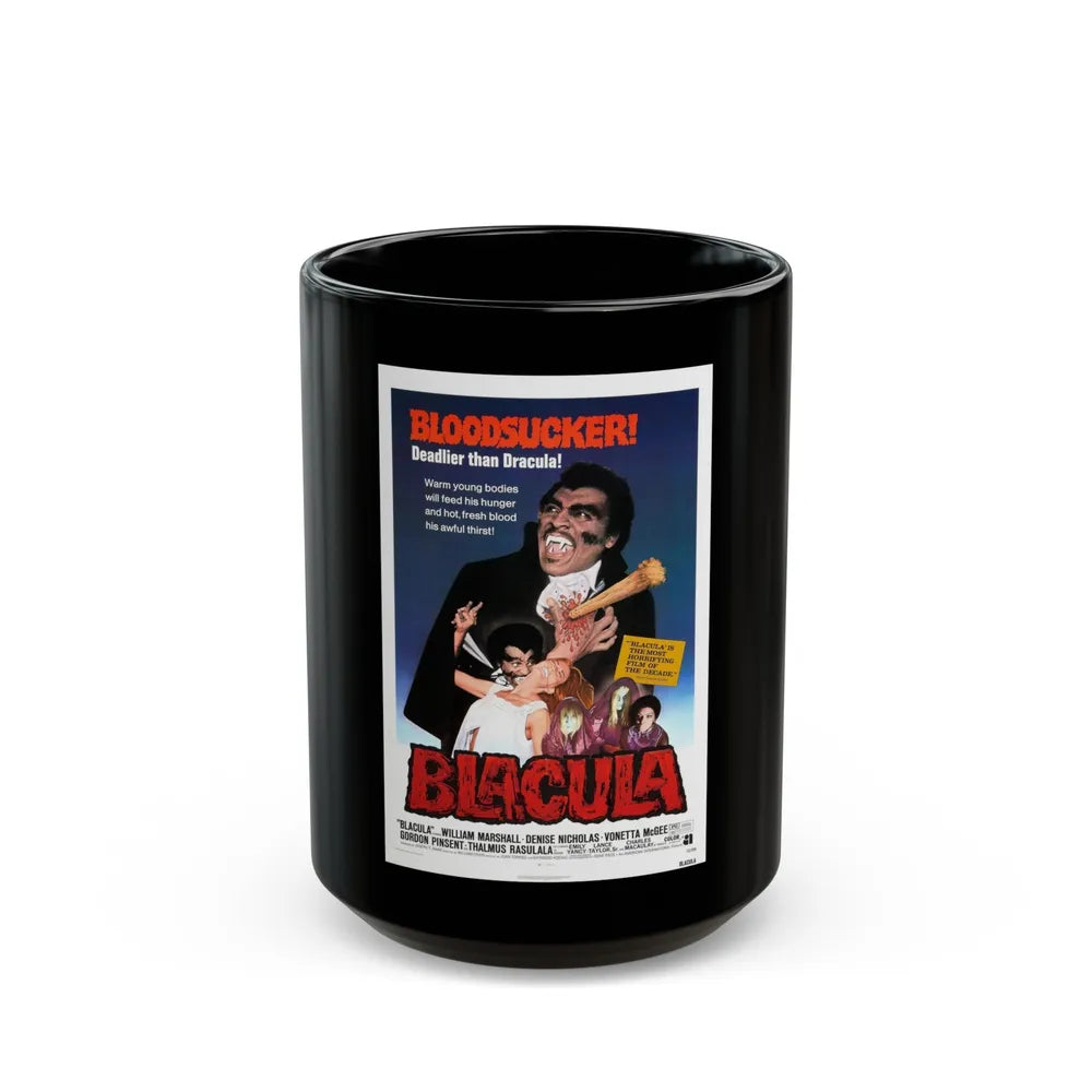 BLACULA 1972 Movie Poster - Black Coffee Mug-15oz-Go Mug Yourself