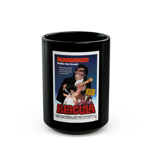 BLACULA 1972 Movie Poster - Black Coffee Mug-15oz-Go Mug Yourself